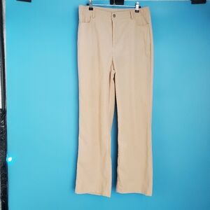 SHEIN Straight Leg Trousers Size Large Tan High Rise Cream